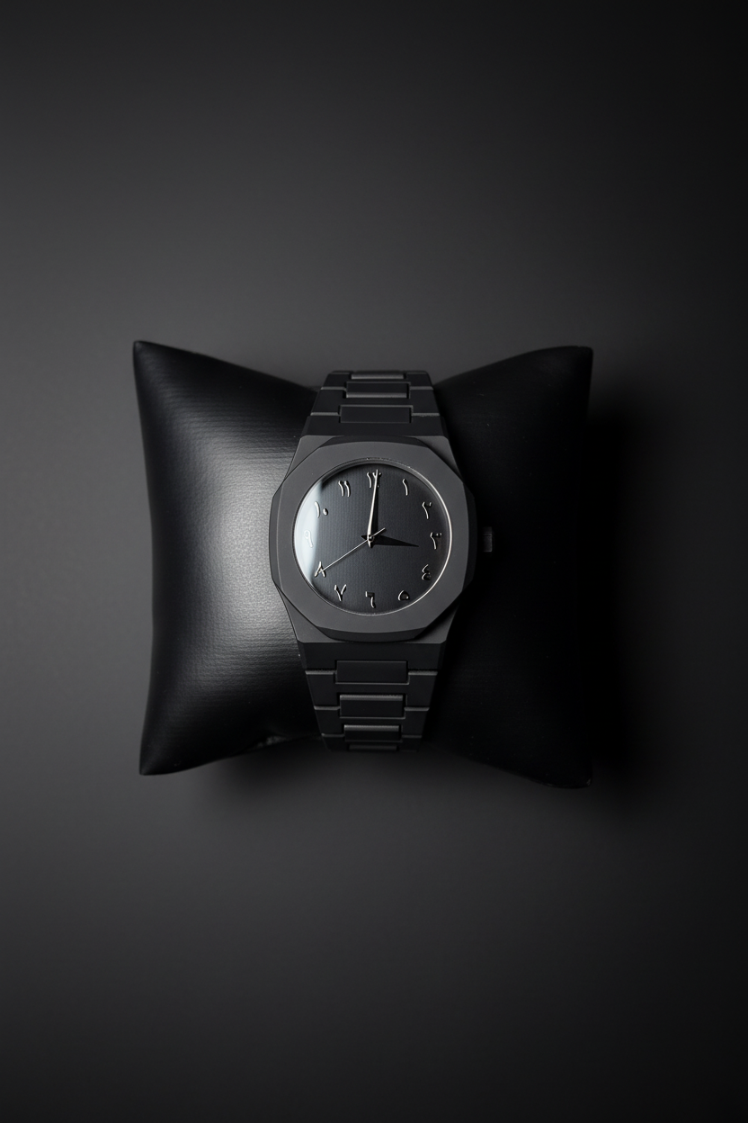 Montre Chiffres Arabes Noire | Mouvement Quartz