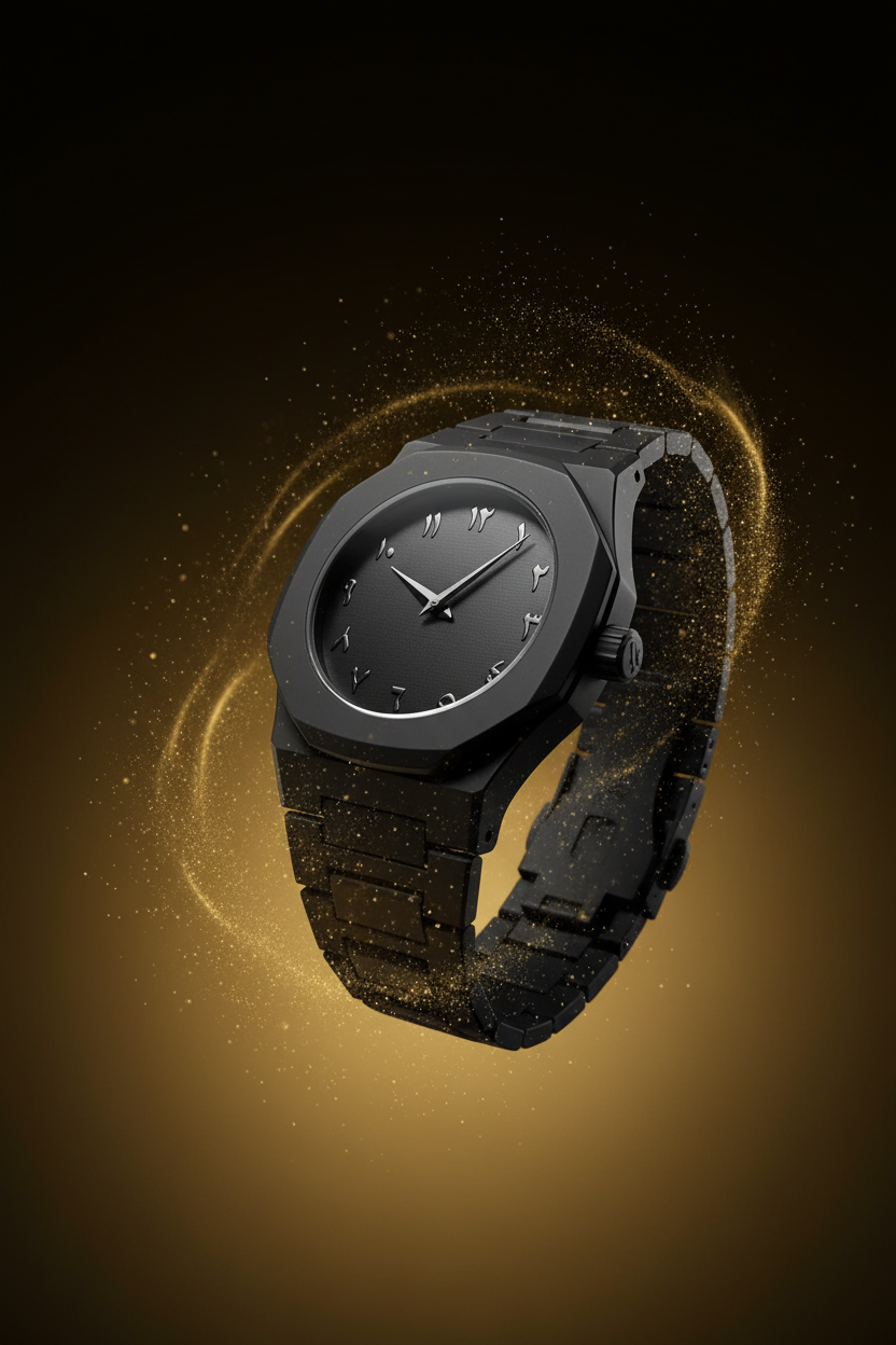 Montre Chiffres Arabes Noire | Mouvement Quartz